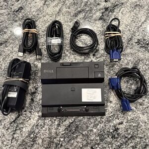 Dell Latitude E Port Docking Station Model PRO3X‎ with AC Adapter And HDMI Cord